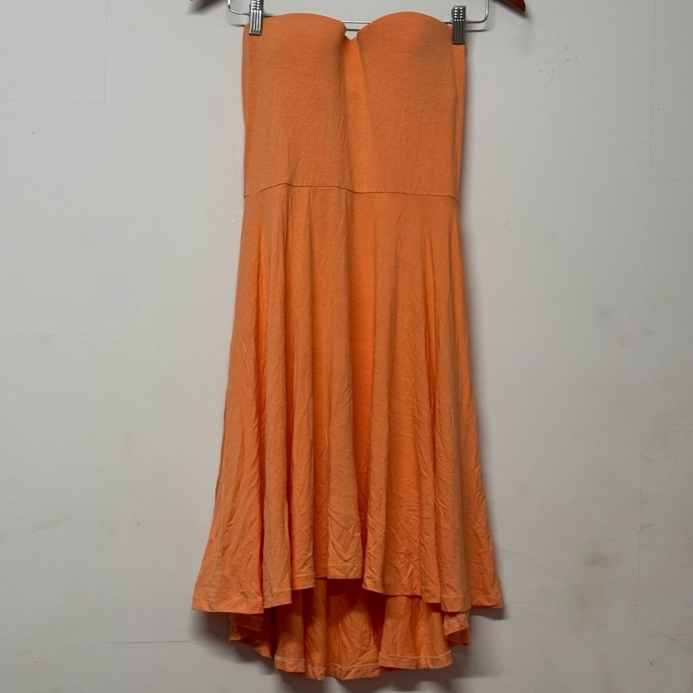 Victoria Secret Orange Strapless Skater Dress Size 34A